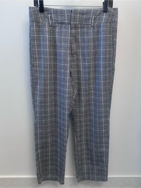 Kendall & Kylie High Rise Ankle Pants Black Grey Glen Plaid Womens’ Large